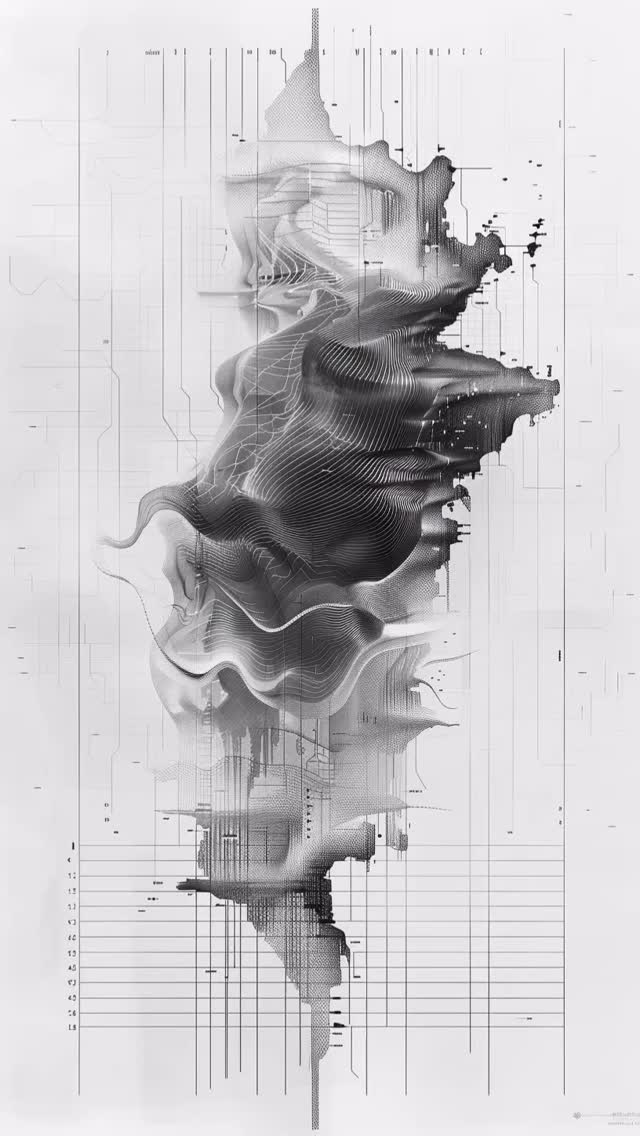 What you don’t see in electronics is often what shapes the result.

Electromagnetic interference (EMI) is basically invisible noise signals crossing, colliding, disturbing each other.
I turned that idea into linework: clean geometry disrupted by invisible forces.

#generativeart #penplotter #lineworkart #electronicsart #eminoise