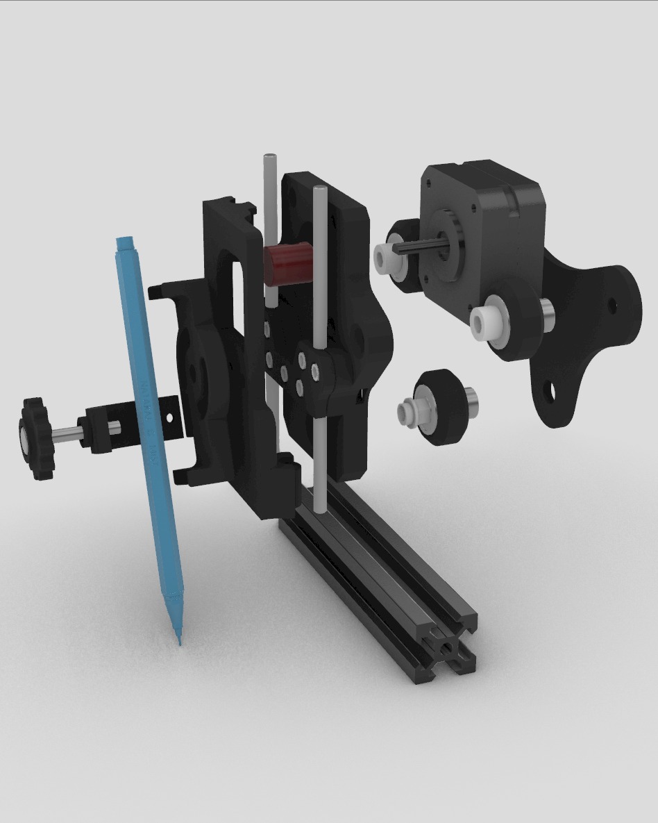 This one has been a long journey.

For weeks I was fighting with EMI issues in my pen plotter setup. Random noise, unstable behavior, servo glitches the kind of invisible problems that drain your energy more than any mechanical redesign ever could. After testing grounding strategies, shielding, signal separation… I made a decision:

I eliminated the servo motor completely.

That meant one thing:
🔧 Full redesign of the pen-lift system mechanically and electronically.

Today I’m finally ready with the new solution.

Instead of a PWM-controlled servo, I redesigned the system around a NEMA17 stepper motor (22 mm body width) dedicated purely to the Z motion. No more spindle-PWM hacks, no more signal interpretation layers just clean step/dir control directly from GRBL.

What changed technically?

– Dedicated stepper-based Z axis
– Fully deterministic vertical motion
– No PWM → servo signal translation
– Reduced EMI sensitivity
– Cleaner grounding architecture

The mechanical unit is as compact as physically possible, following the proportions of the current carriage system. Every structural element is 3D printed from PCTG, which gives:

• Higher impact resistance than PLA
• Improved layer adhesion
• Slight flexibility without brittleness

This matters in a pen plotter, where micro-vibrations and repeated Z cycles can slowly fatigue weaker materials.

Design philosophy behind this iteration:

Precision > Convenience
Stability > Quick fix
Control > Compromise

The NEMA17 22mm motor keeps the mass low, while still providing more than enough torque for reliable pen up/down motion. And since it’s integrated directly into the motion system, acceleration and deceleration can now be tuned inside GRBL instead of fighting servo timing behavior.

No potentiometers.
No PWM guessing.
Just motion control.

Sometimes solving EMI is not about filtering the noise — it’s about removing the noise source entirely.

This is Version 3 of my pen-lift system.
cleaner. More compact. Fully stepper-driven.

Soon back to plotting. 🚀

#DIY #penplotter #p1s #3dprint
