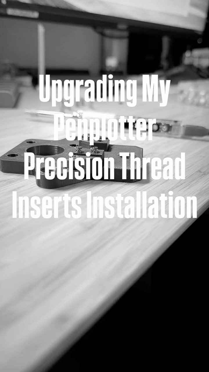 Redesign in progress.

Step 1: Reinforcing the new pen movement system with heat-set brass thread inserts.
Durapro ABS gives impact resistance. The inserts give mechanical strength.

No glue. No compromise.
Built for precision.

Step 2 coming next.

#penplotter #cncbuild #mechanicaldesign #heatsetinserts #3dprinting